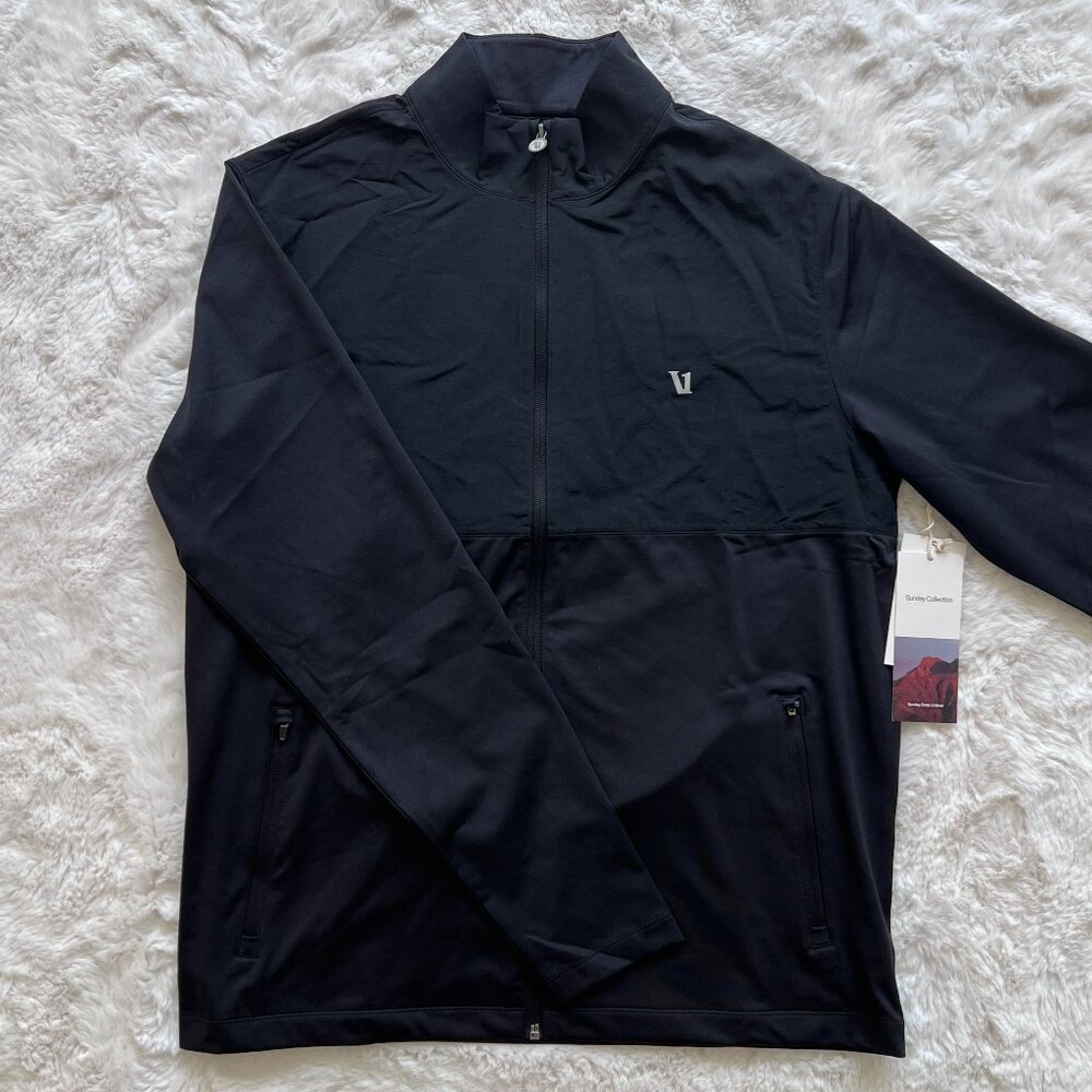 Vuori Sunday Element Track Jacket Black Size L NWT